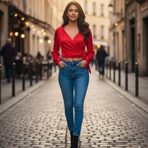 Hours Red Crop Top